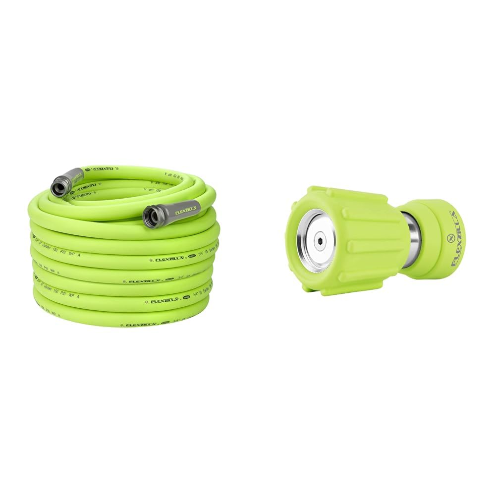 3/4 in. x 100 ft. Drinking Water Safe Garden Hose & Twist Action Nozzle L278164