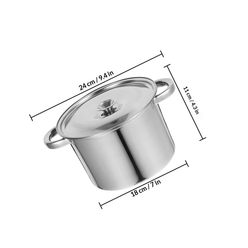 Stainless Steel Double Handle Stock Pot with Lid O8370