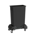 23 Gallon Black Trash Can with Dolly D52049