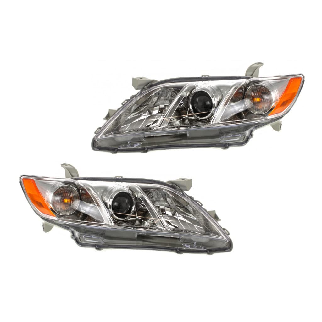 Toyota Camry 2007 2008 2009 Headlight Assembly Driver and Passenger Side Pair D3462