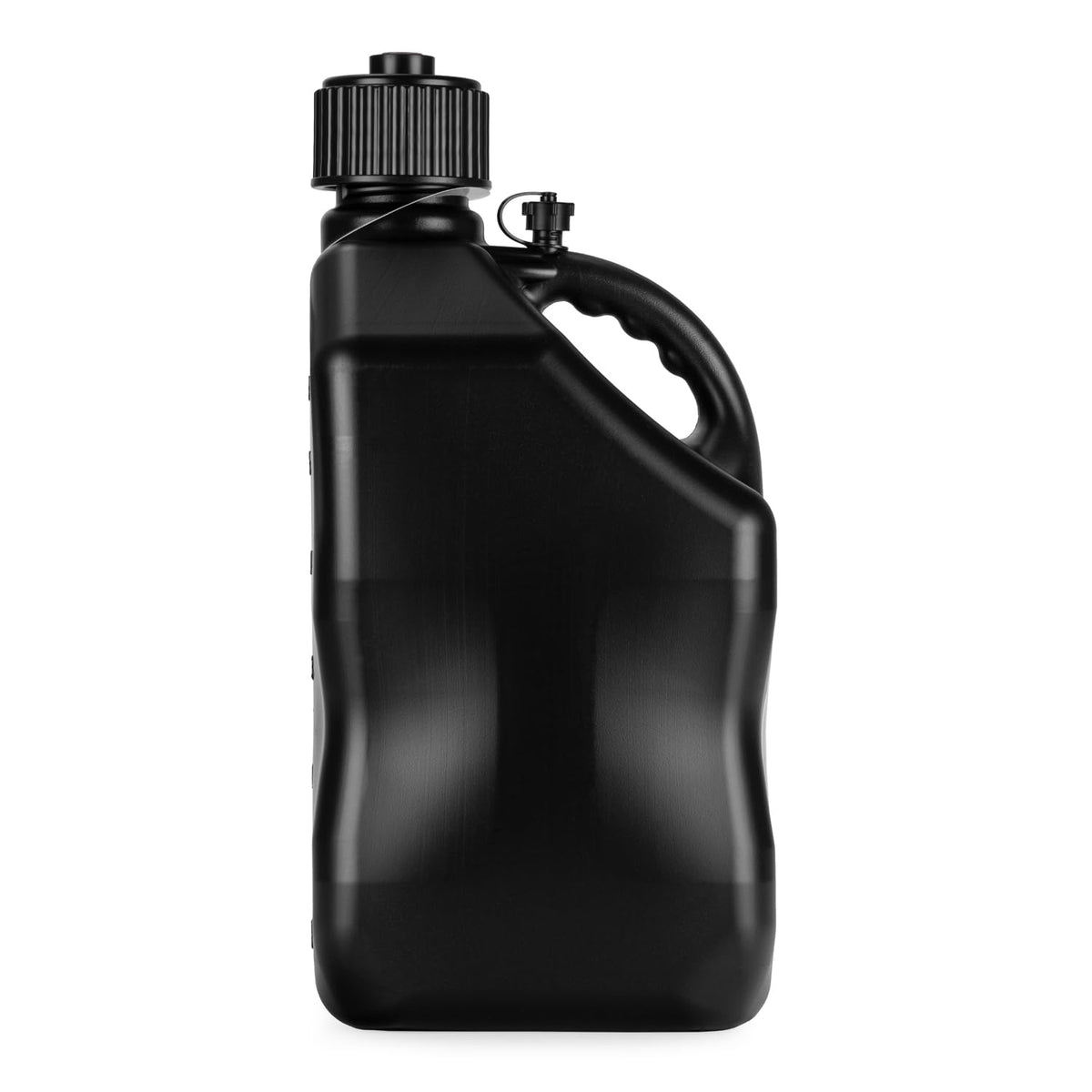 5.5 Gallon Square Motorsport Jug Black with Filler Hoses 4 Pack J90882