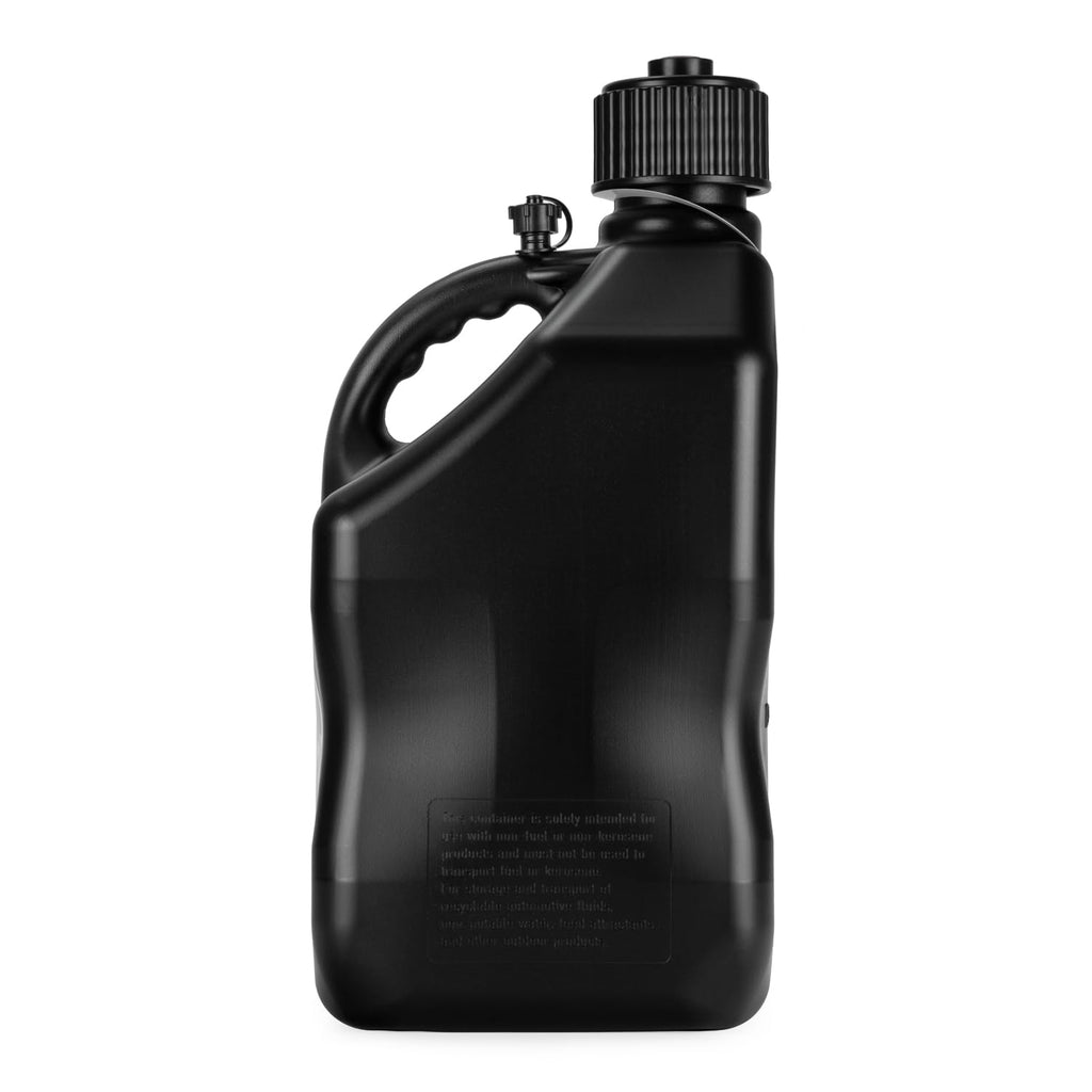 5.5 Gallon Square Motorsport Jug Black with Filler Hoses 4 Pack J90882