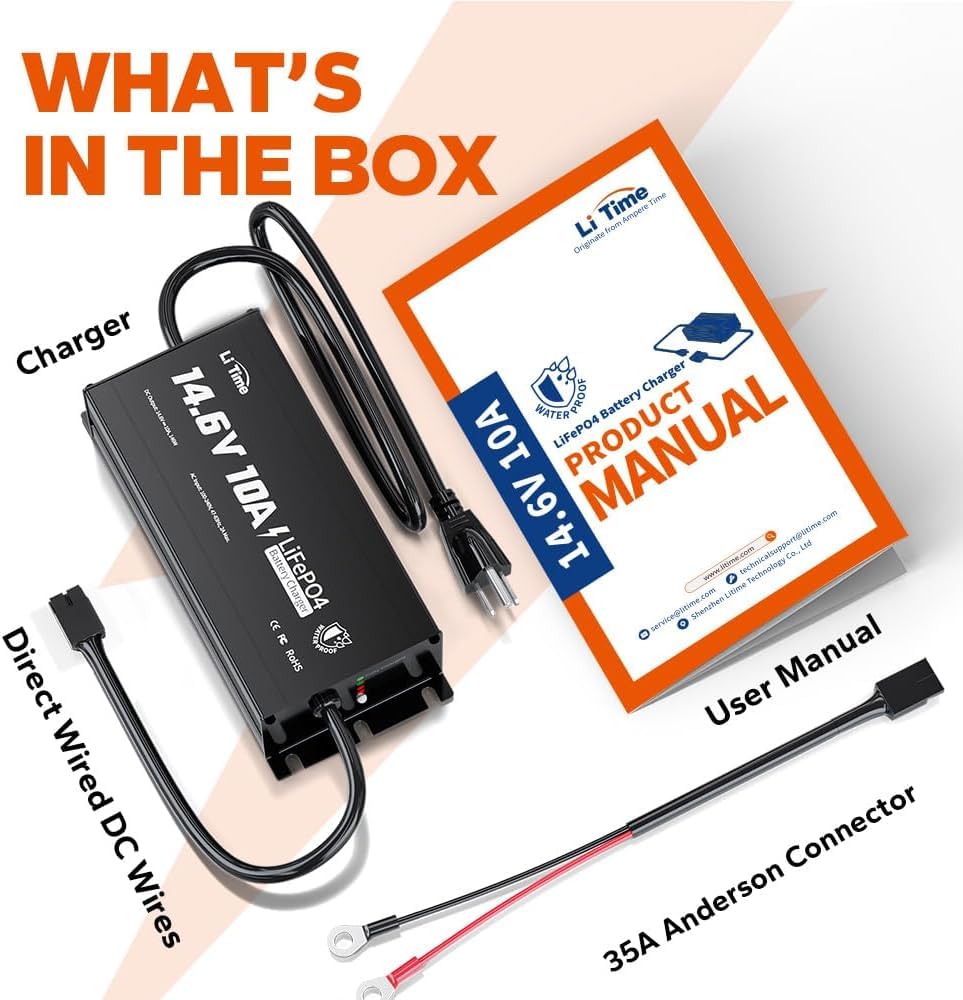 12V 100Ah LiFePO4 Battery with Charger N5364