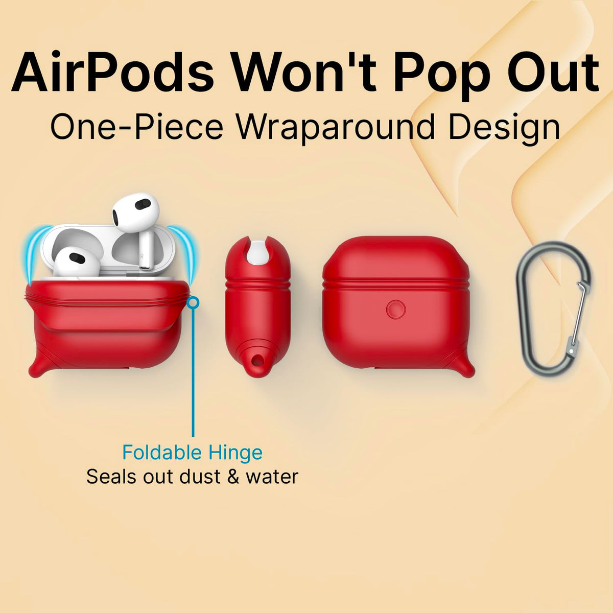 Waterproof AirPods 3rd Generation Case with Carabiner S163