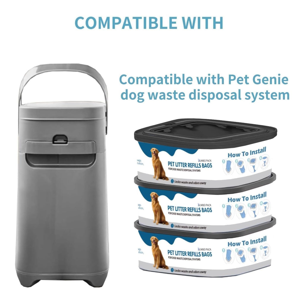 6 Pack Jumbo Square Refills Pet Waste Bags Q859