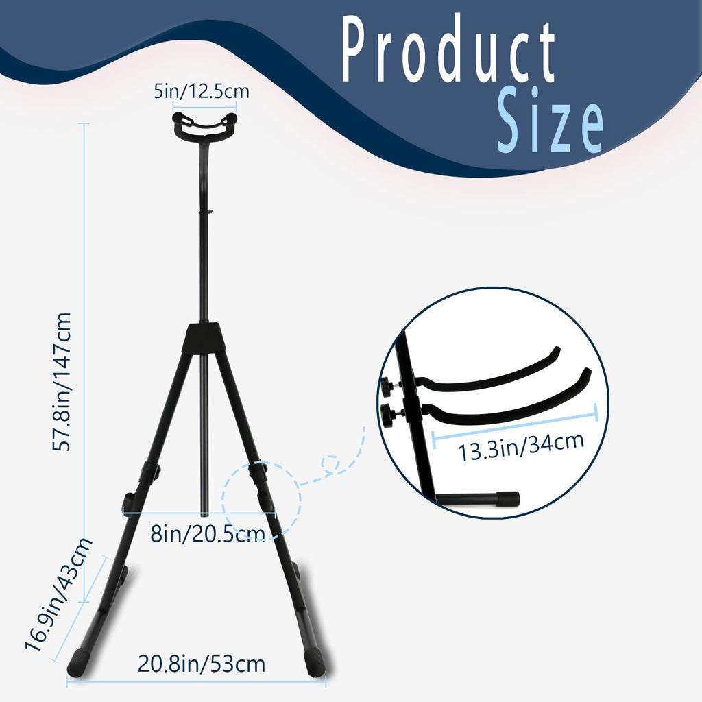 Double Bass Stand, Sturdy and Portable Upright Bass, Black J52989