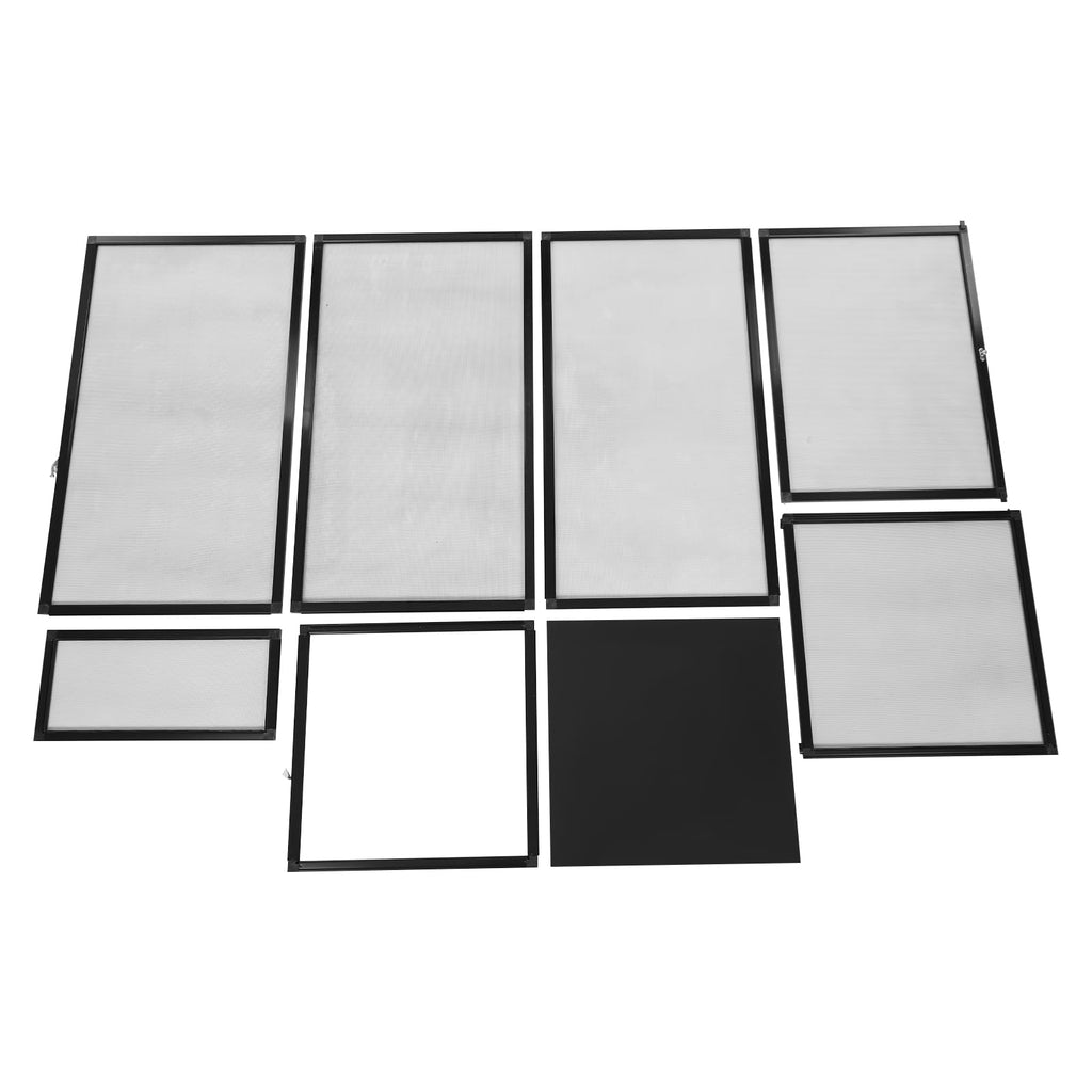 Black Large Aluminum Screen Reptile Terrarium Cage with Locking Latch Z185944