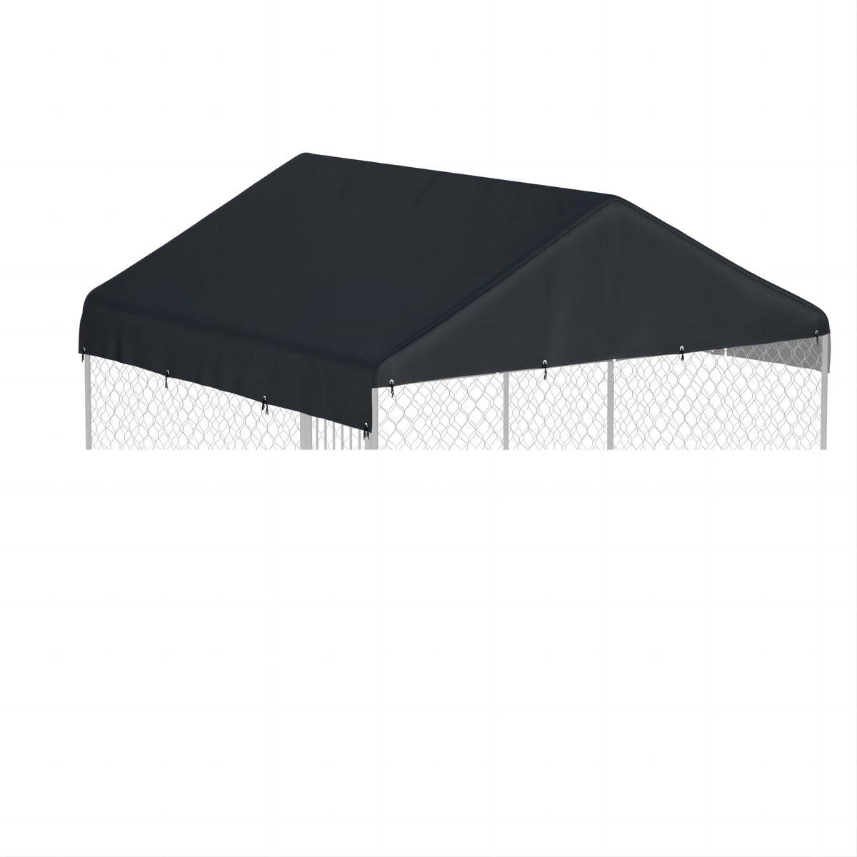 Black 10' x 10' Outdoor Dog Kennel Cover C38175