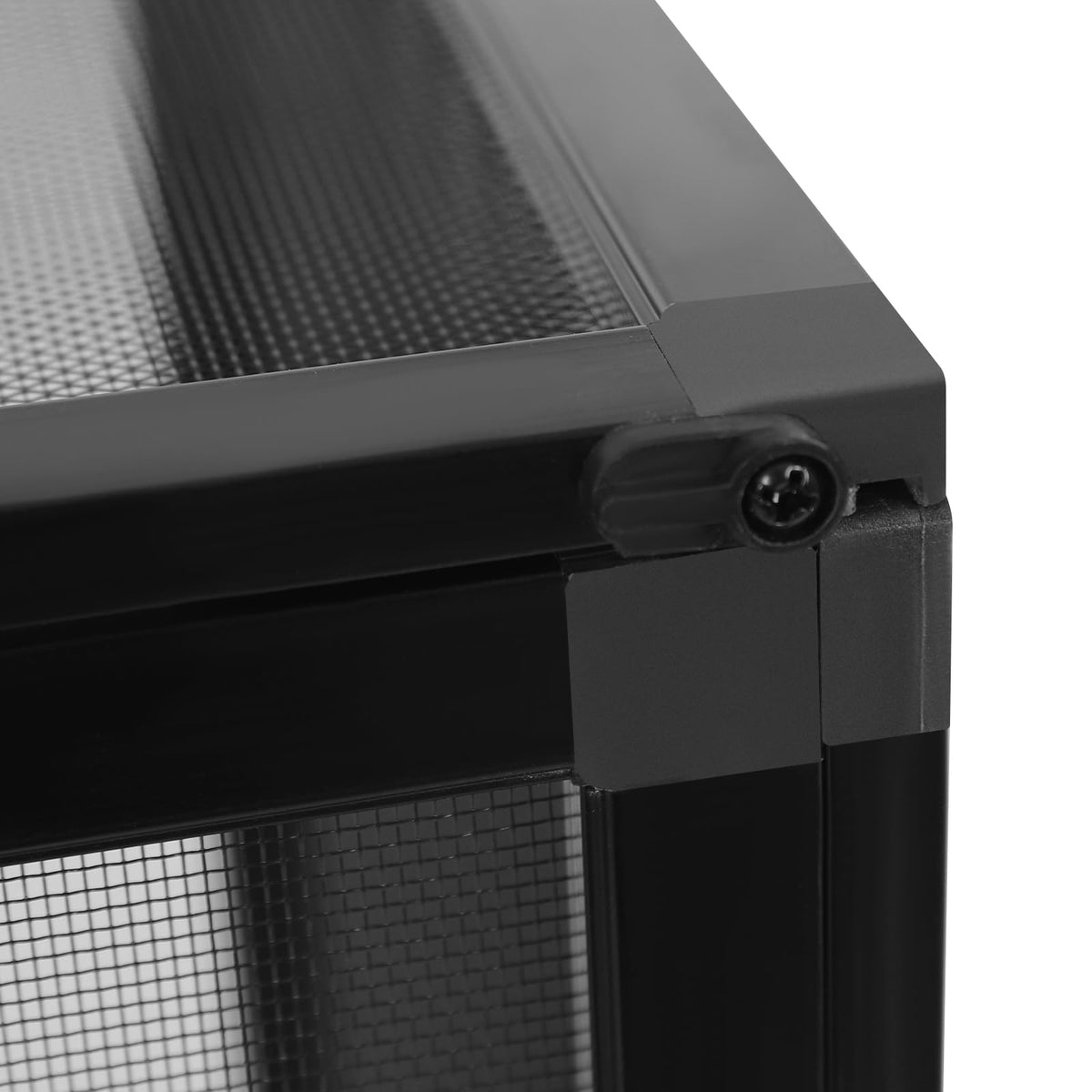 Black Large Aluminum Screen Reptile Terrarium Cage with Locking Latch Z185944