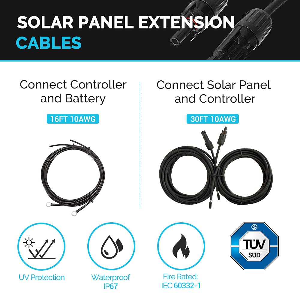 200W 12V N-Type RV Solar Panel Kit with 30A Controller Z651