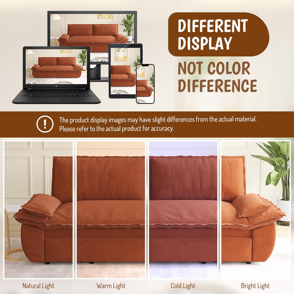 Orange Velvet Two Seater Sofa E924746
