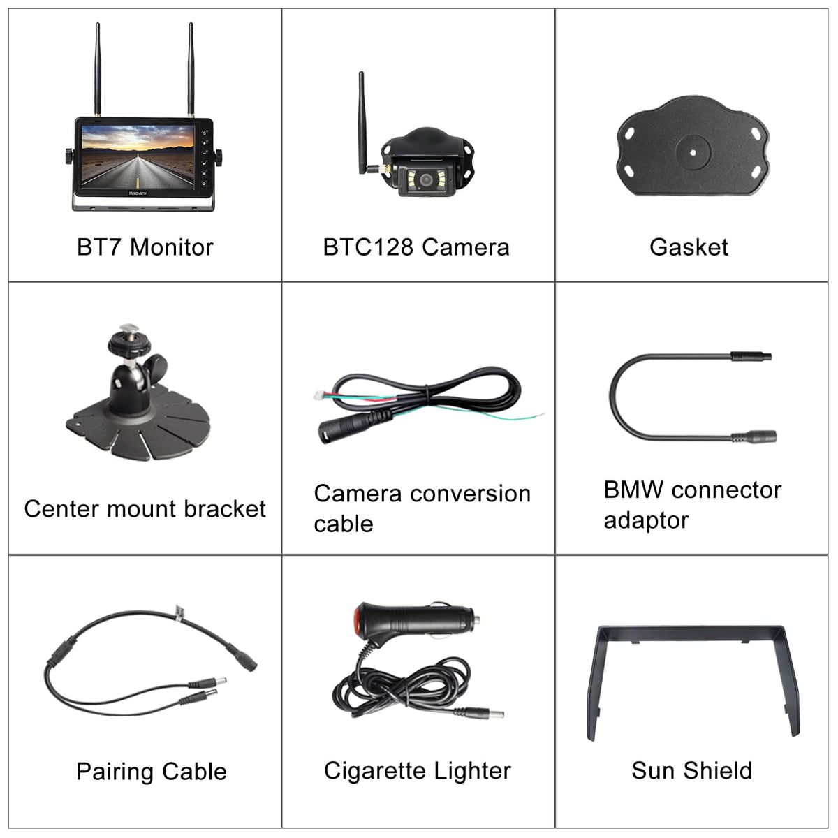 Wireless RV Backup Camera 1080P 7" Monitor System T1710