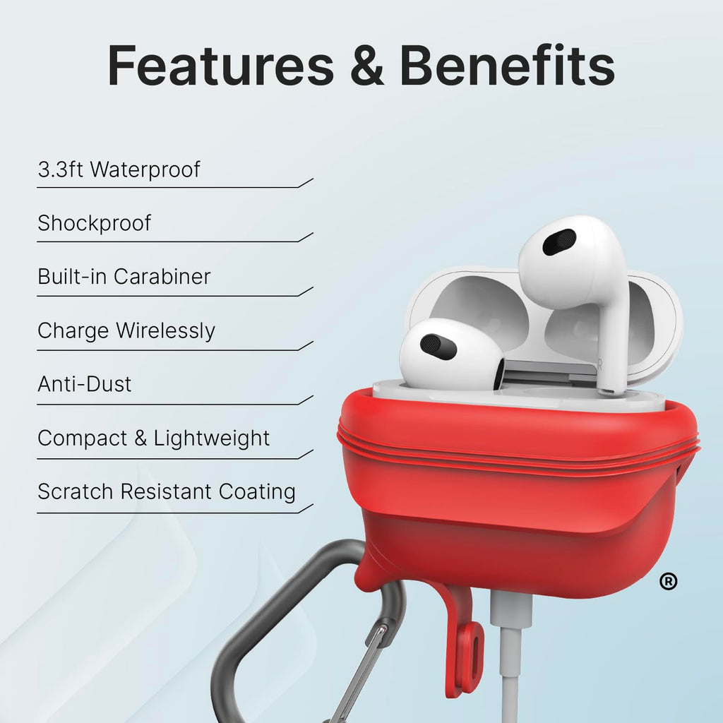 Waterproof AirPods 3rd Generation Case with Carabiner S163