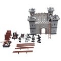 Medieval Castle Knights Action Figure Toy Playset with Catapult and Horse-Drawn Carriage R288118