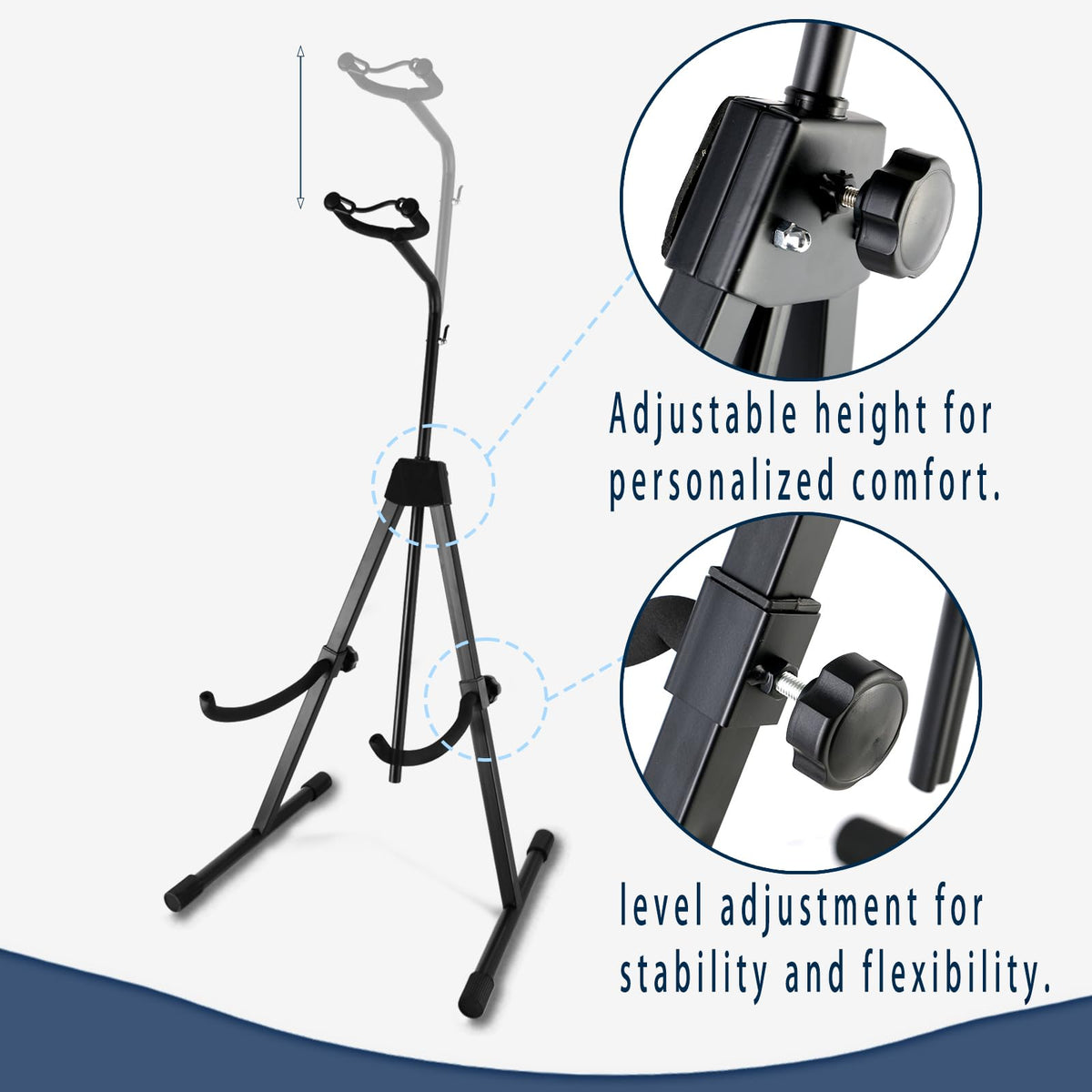 Double Bass Stand, Sturdy and Portable Upright Bass, Black J52989