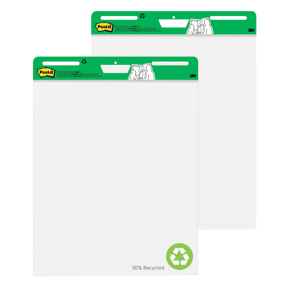 Super Sticky Easel Pads 25" x 30" White Pack Of 2 P384641