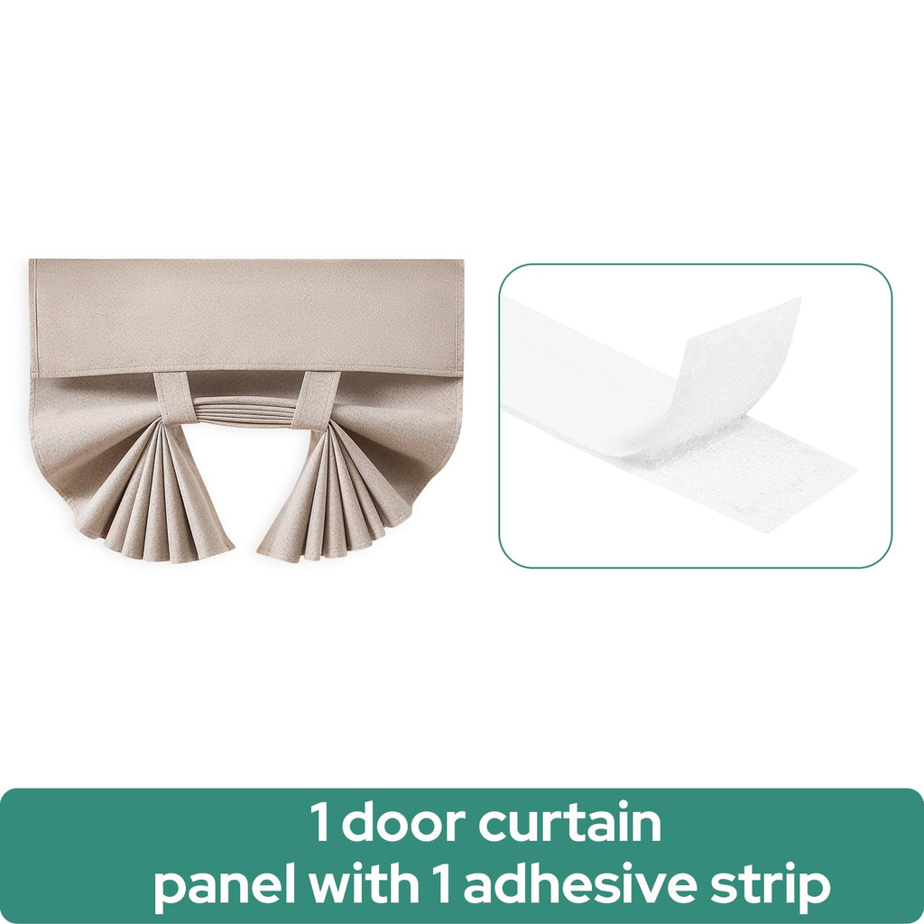 100% Blackout Linen Door Curtains 26x68 Inch Y8220