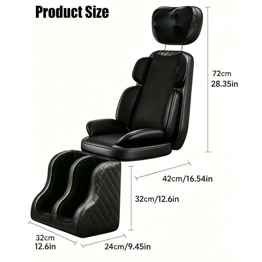 16D Electric Shiatsu Full Body Massage Mat with Foot Massager P6634