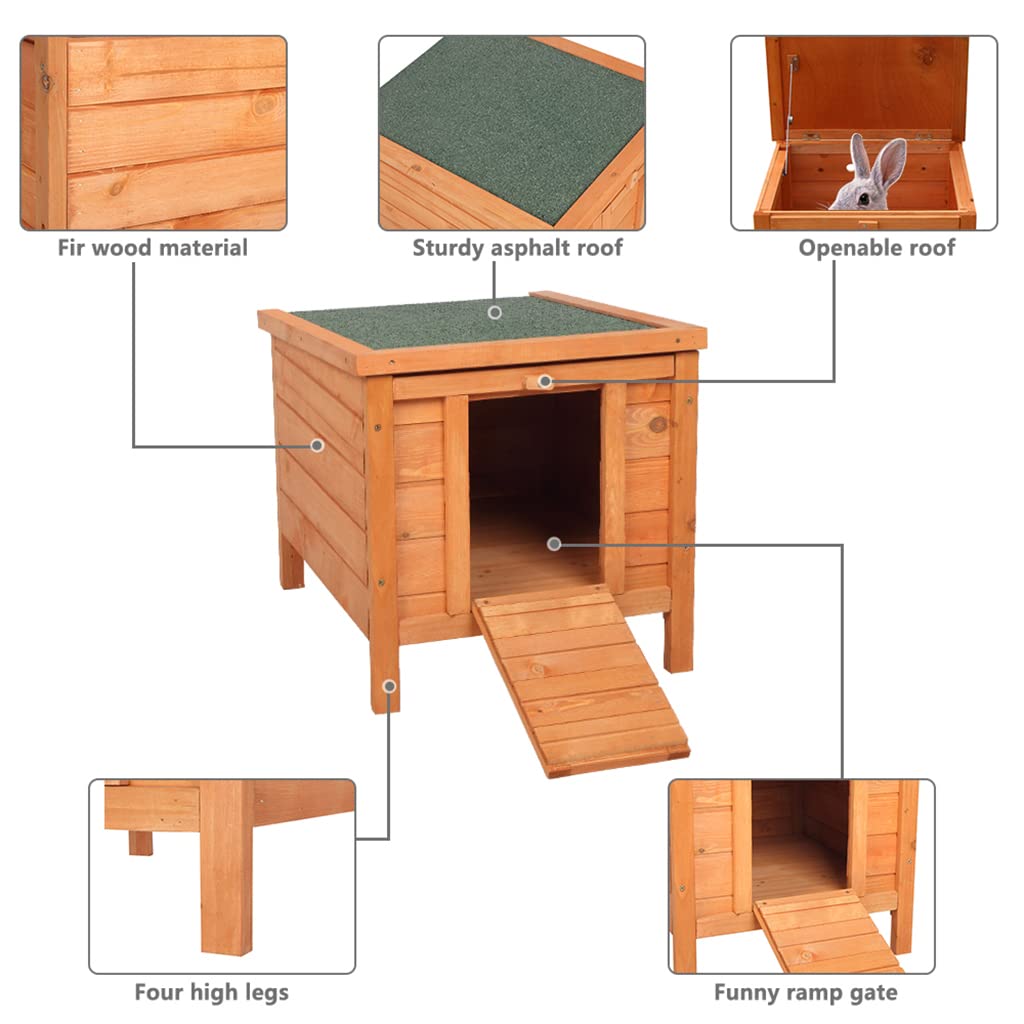 Weatherproof Wooden Cat House G8674