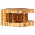 Round Coffee Table 25.6"x11.8" Solid Sheesham Wood Y77090