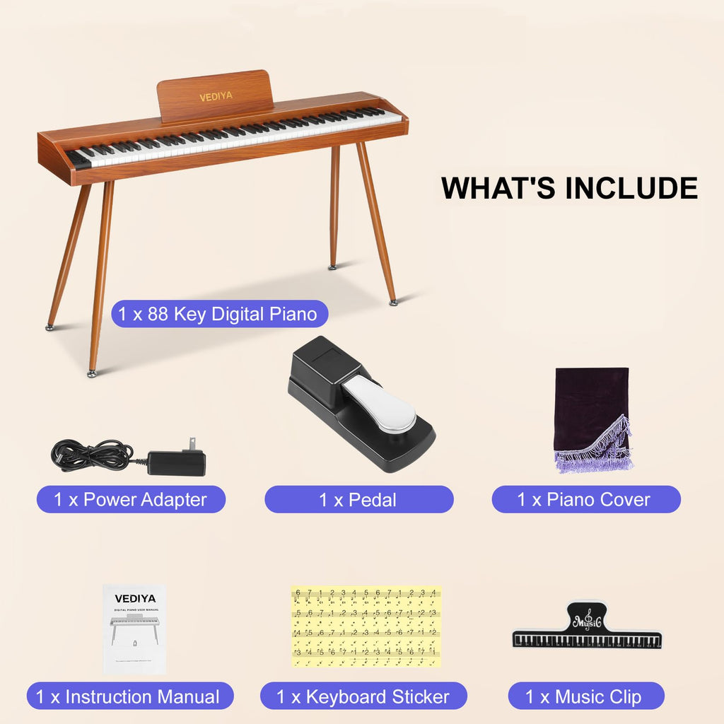 88 Key Semi-Weighted Digital Piano M8324