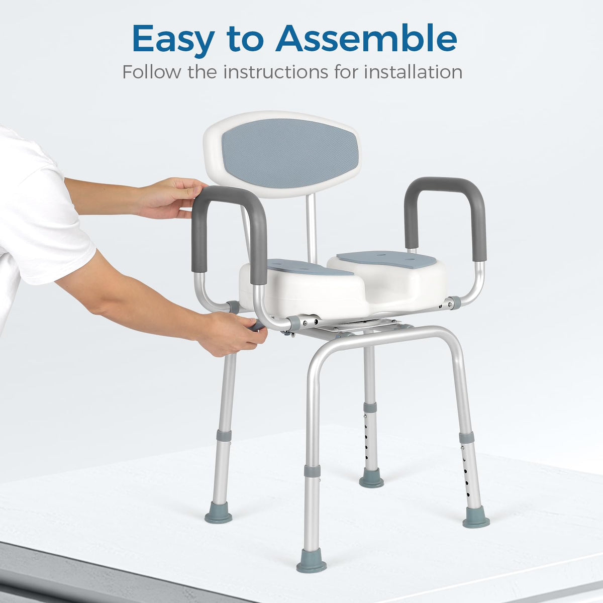 Heavy Duty Shower Chair with Arms and Back T333522