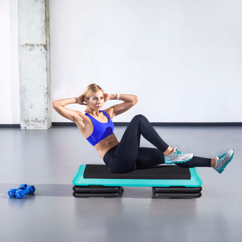 43" Adjustable Aerobic Stepper Bench with Risers M9243
