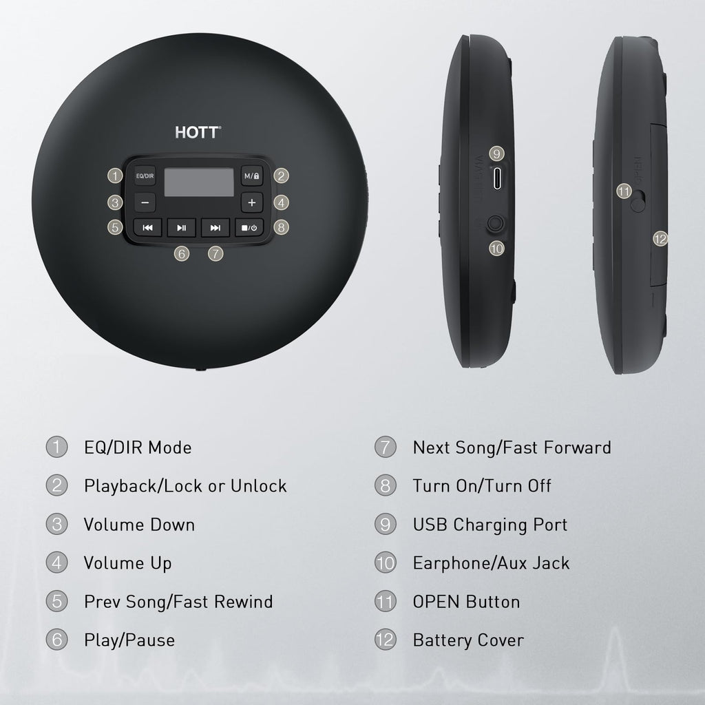 Portable CD Player with Anti-Skip Protection R53259