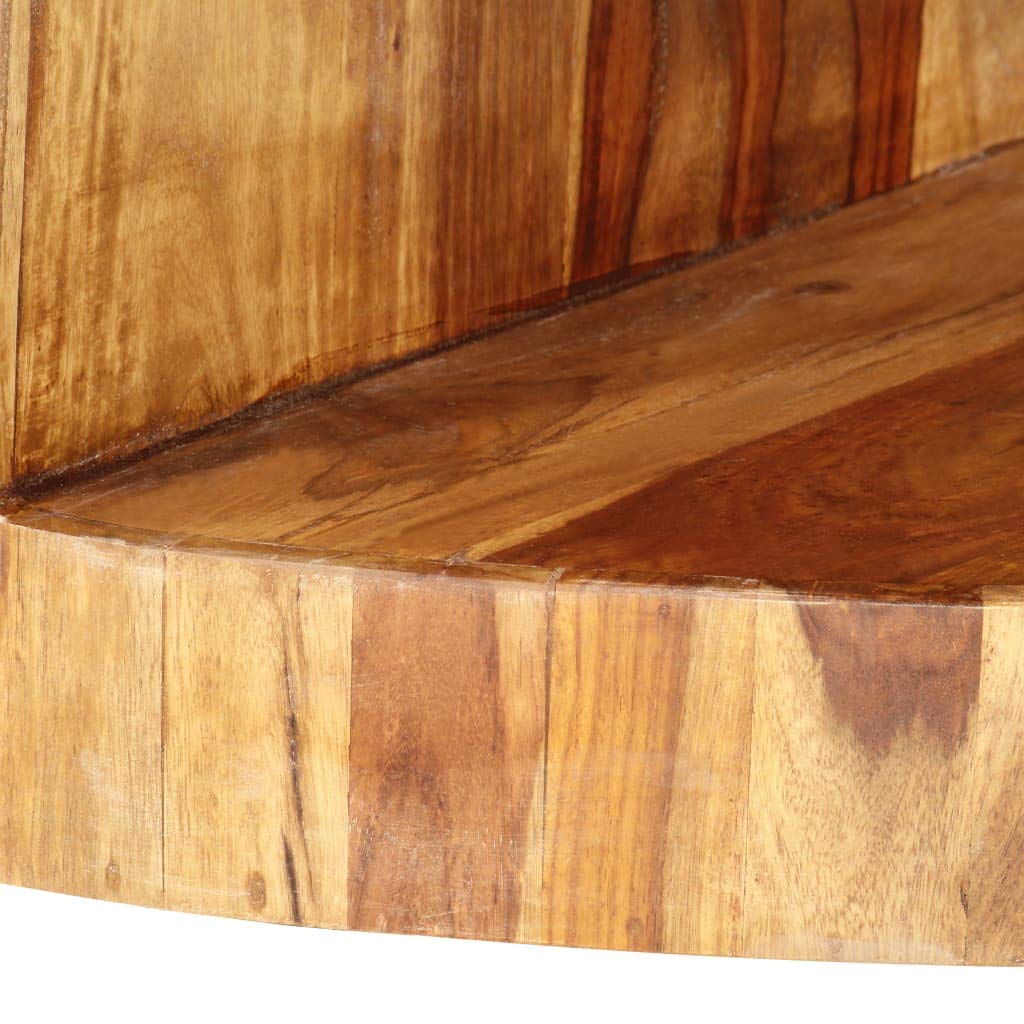 Round Coffee Table 25.6"x11.8" Solid Sheesham Wood Y77090