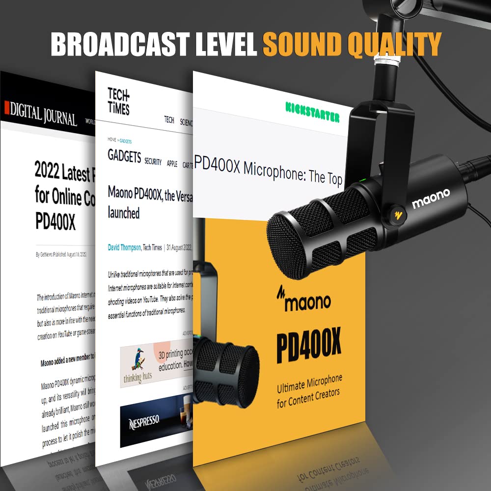 Dynamic Microphone, USB/XLR Podcast PC Mic E21679