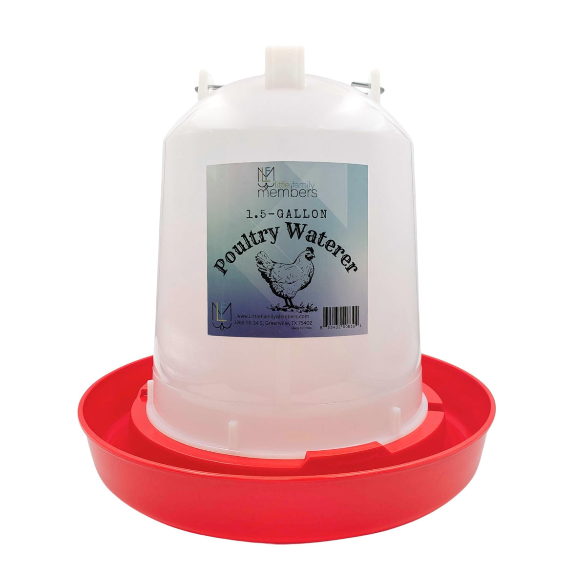 1.5-Gallon Poultry Waterer with Metal Handle M725