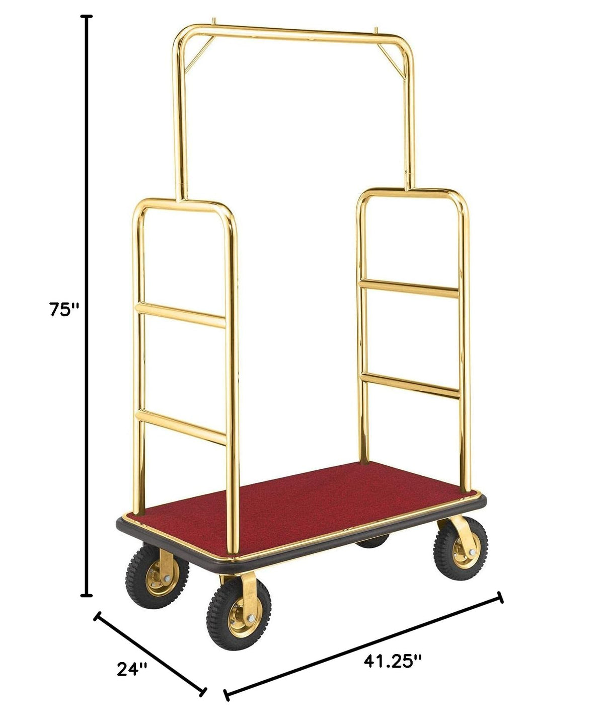 Gold Stainless Steel Bellman Cart Z43915