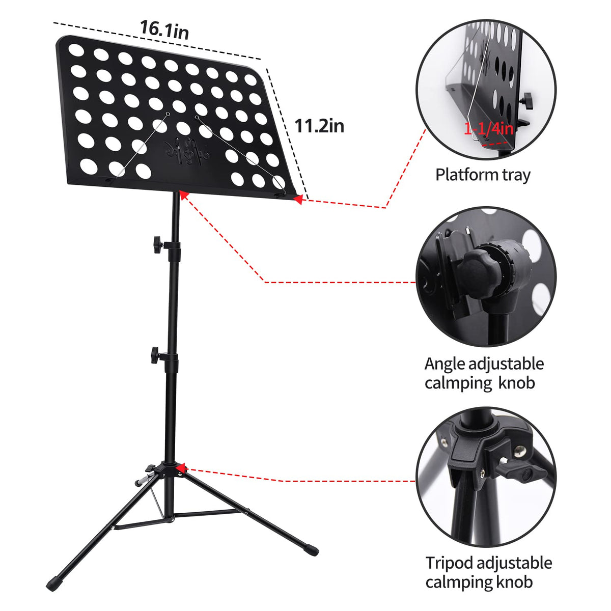 Sheet Music Stand with Carrying Bag X53608
