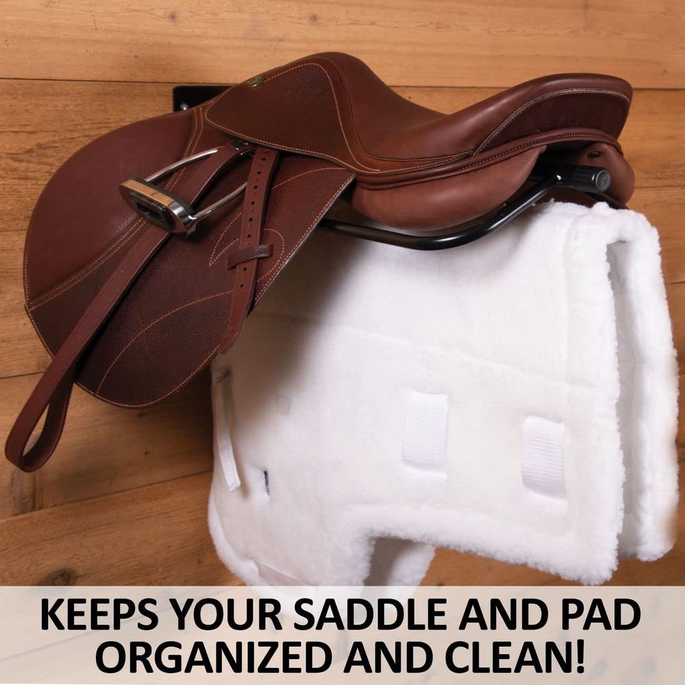 Heavy-Duty Wall Mount Saddle Rack with Pad Bar T7663