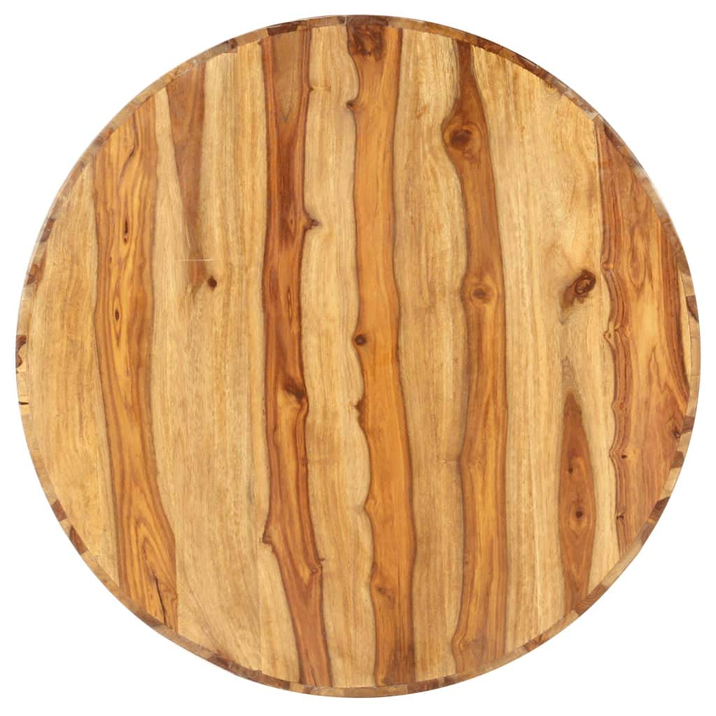Round Coffee Table 25.6"x11.8" Solid Sheesham Wood Y77090