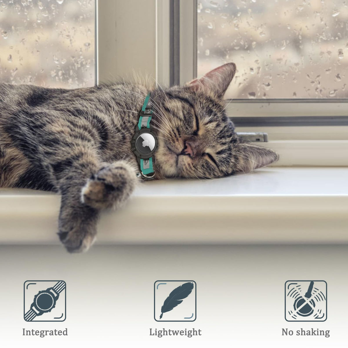 Reflective AirTag Cat Collar F409
