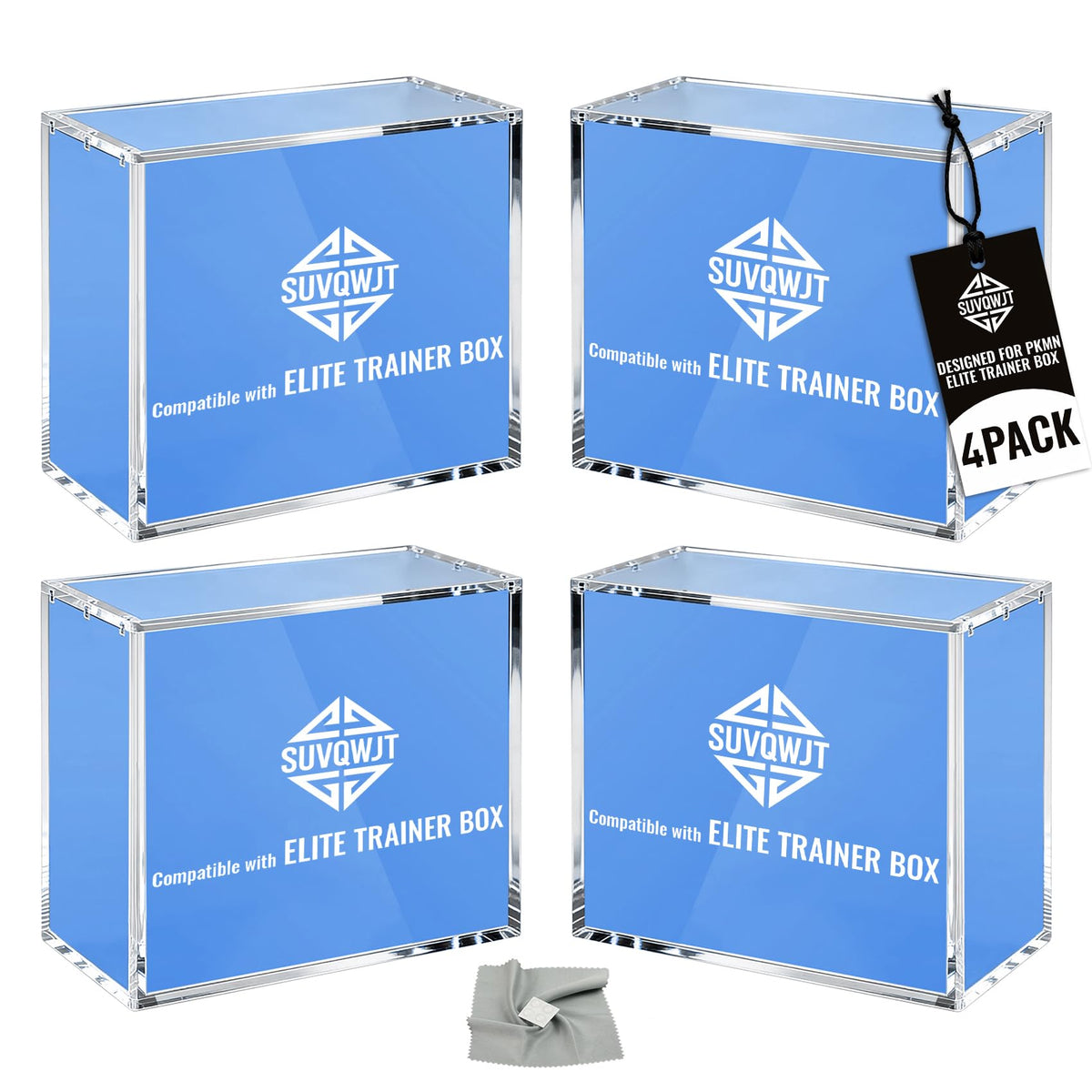 4 Pack Acrylic Case with Magnetic Lid K89115