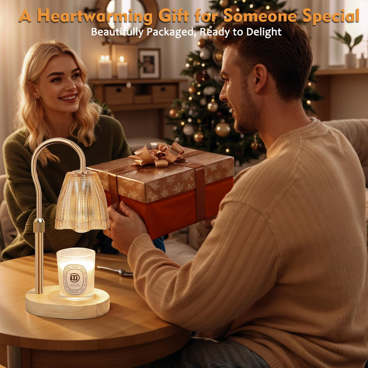 Adjustable Candle Warmer Lamp with Timer & Dimmer U932397