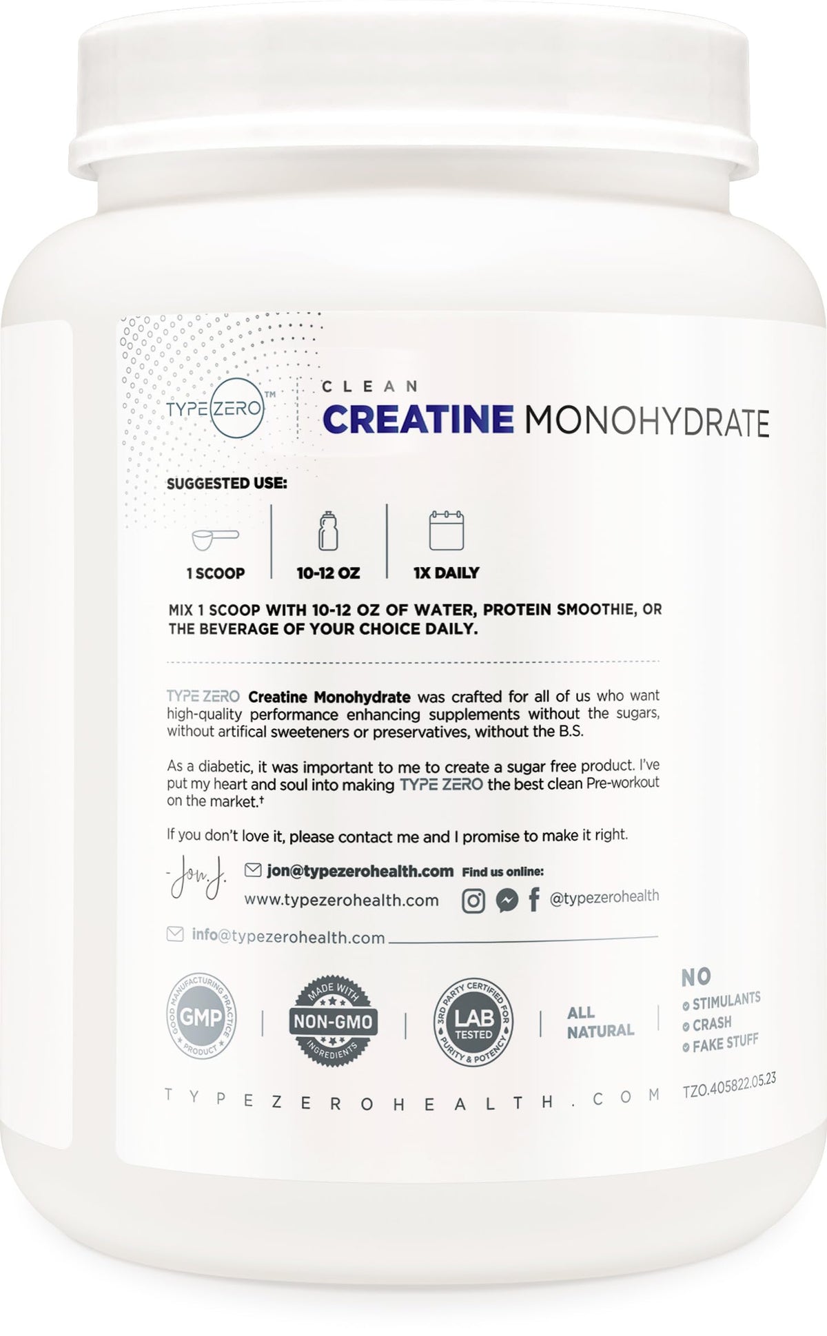 Unflavored Micronized Creatine Monohydrate 1 KG I851942