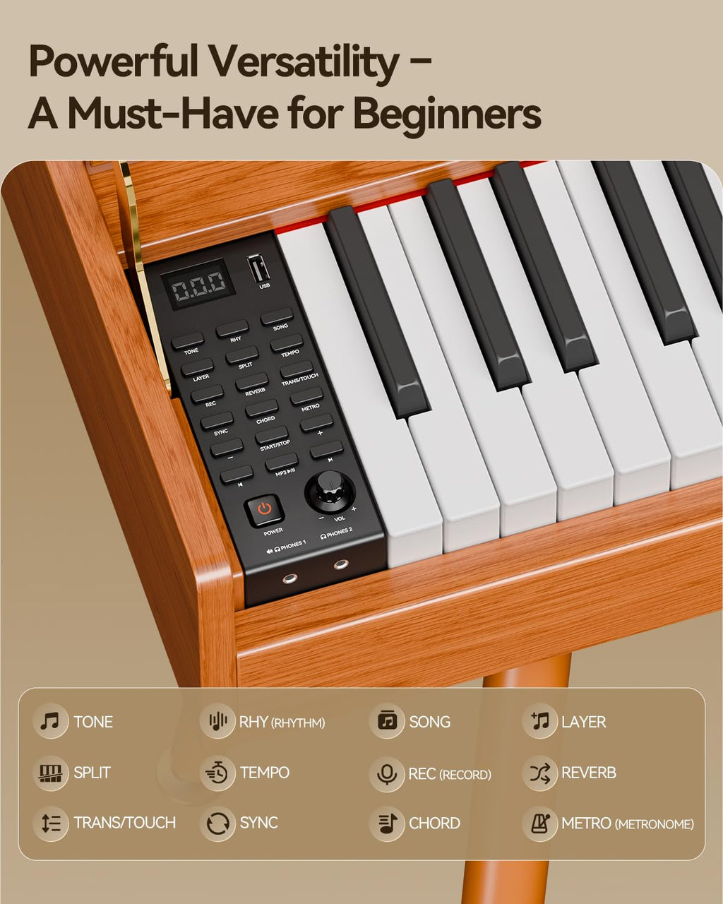 88-Key Weighted Hammer Action Digital Piano B3992