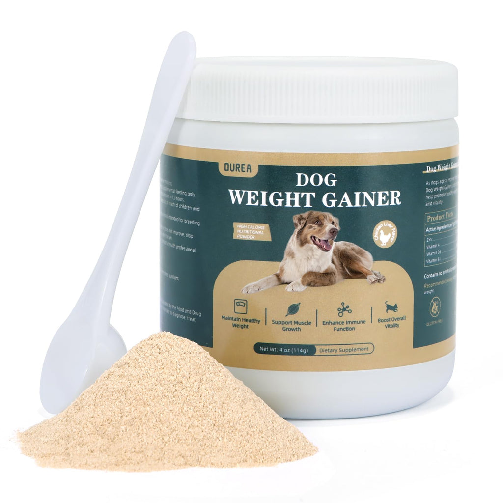 High Calorie Dog Weight Gainer Supplements with Multivitamins, Chicken Liver Flavor, 4oz O9896