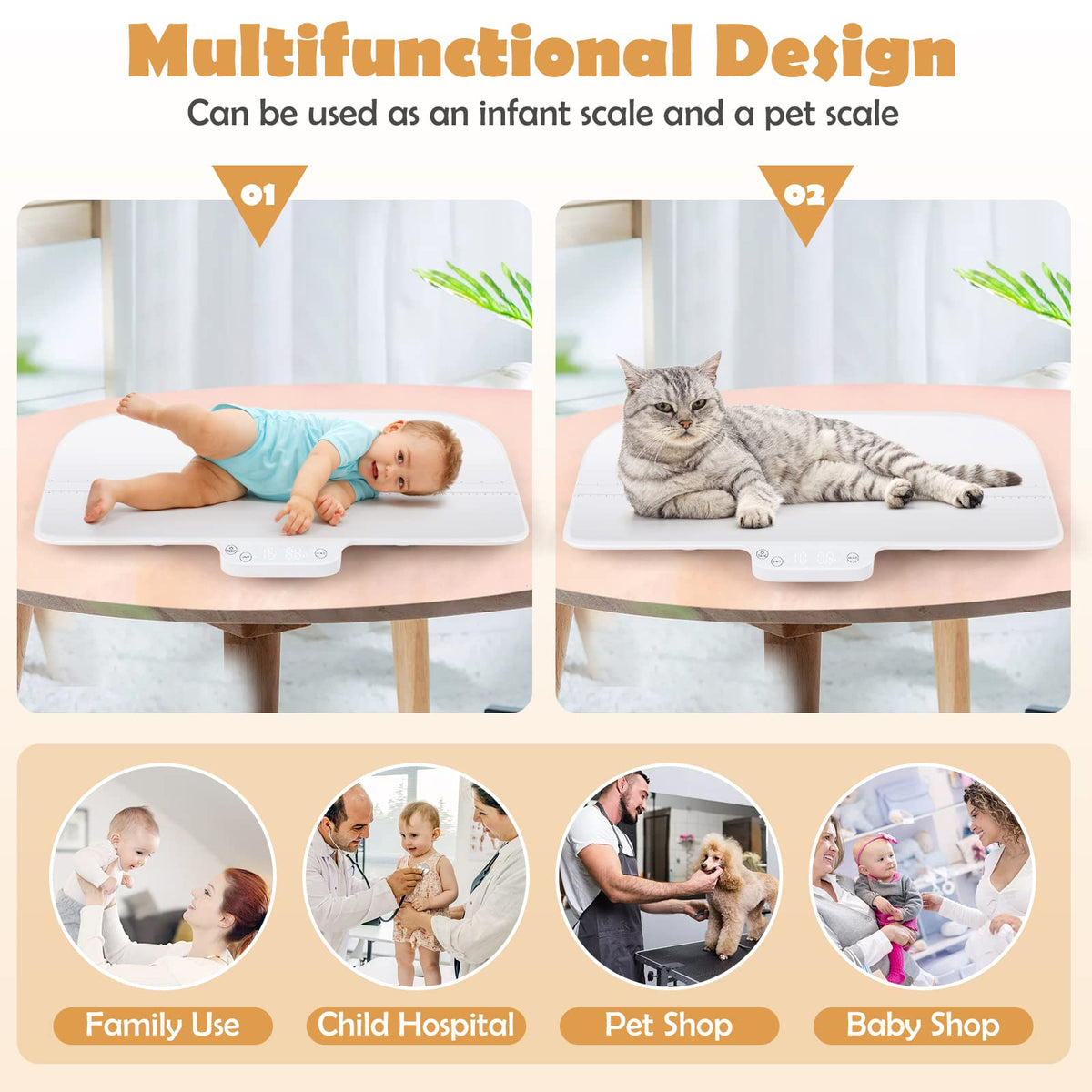 66lb Digital Baby Pet Scale with Smart App Control Z665793