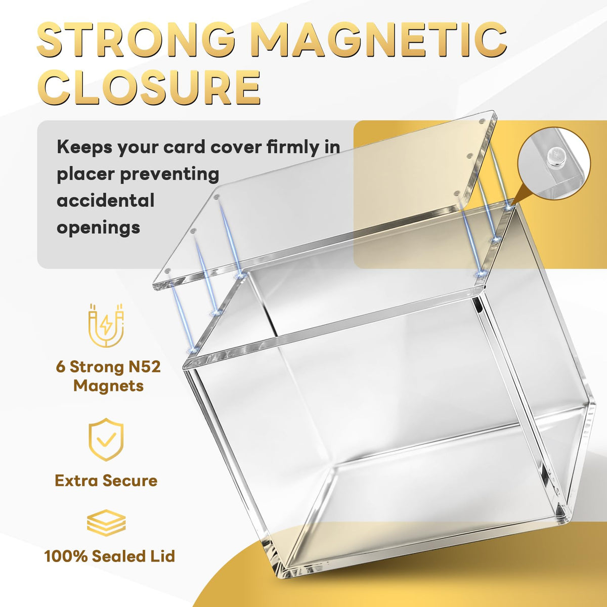 4 Pack Acrylic Case with Magnetic Lid K89115