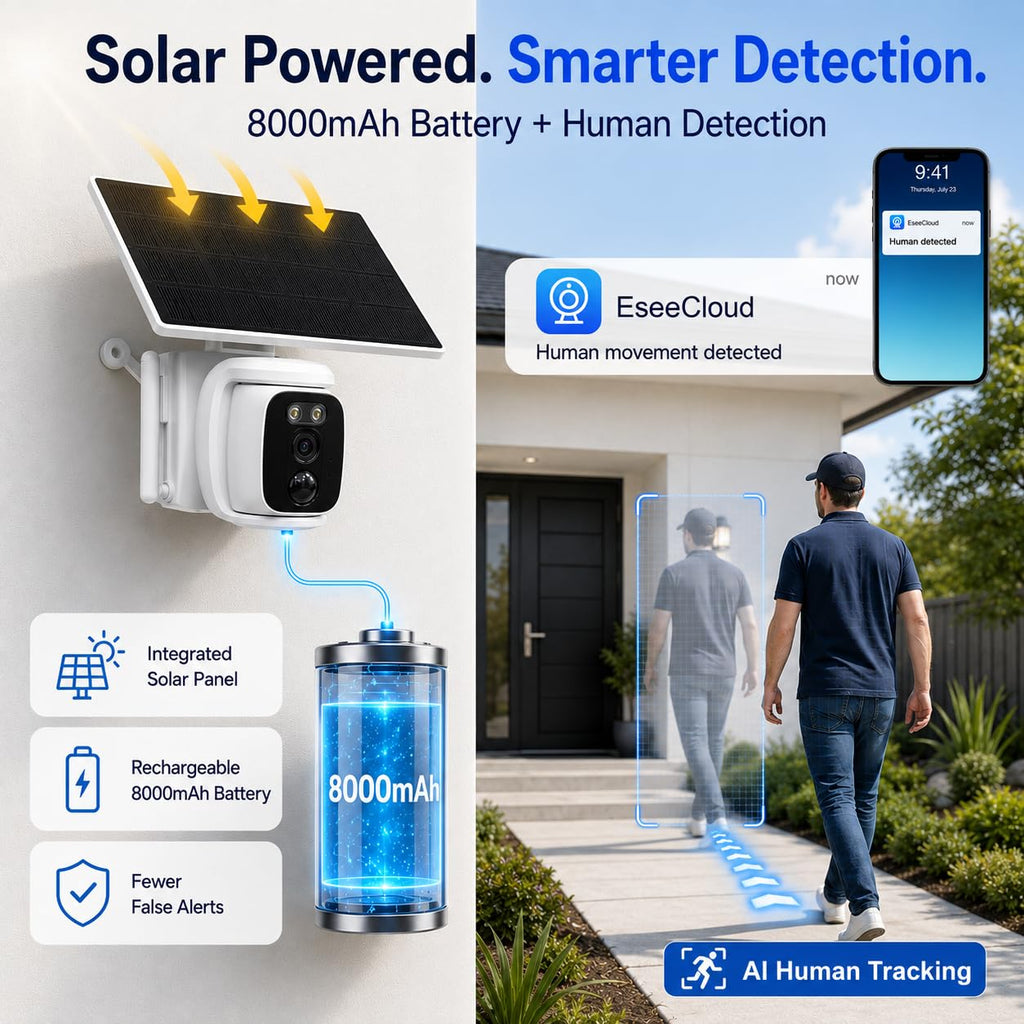 4 Pack Solar Security Cameras Wireless Outdoor 2K WiFi Camera System K430313