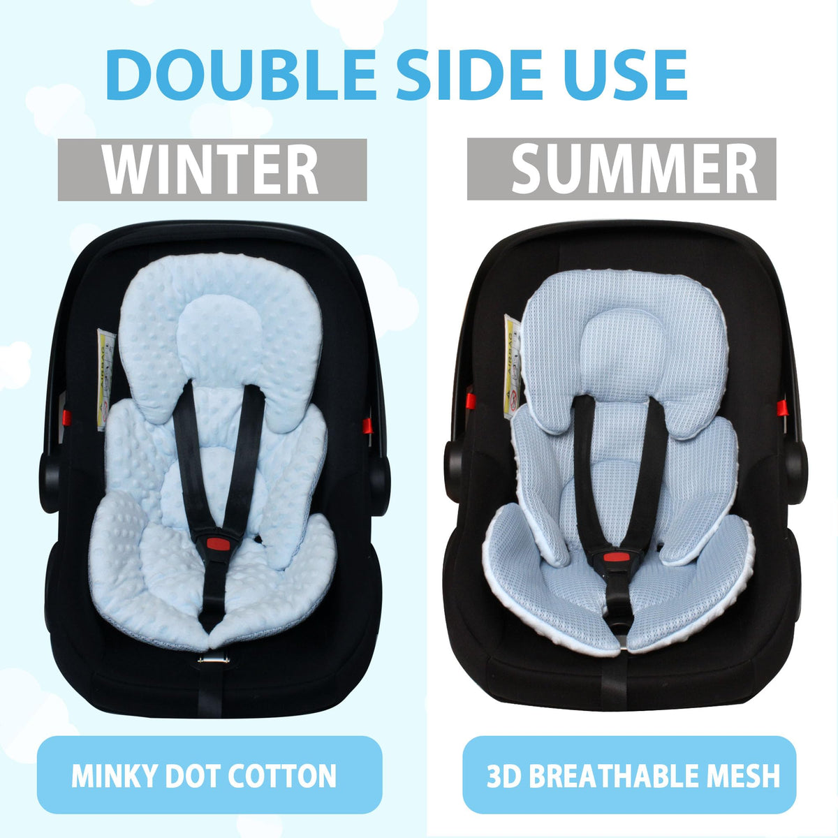 Infant Carseat Insert 2-in-1 Reversible Support Pad C56652