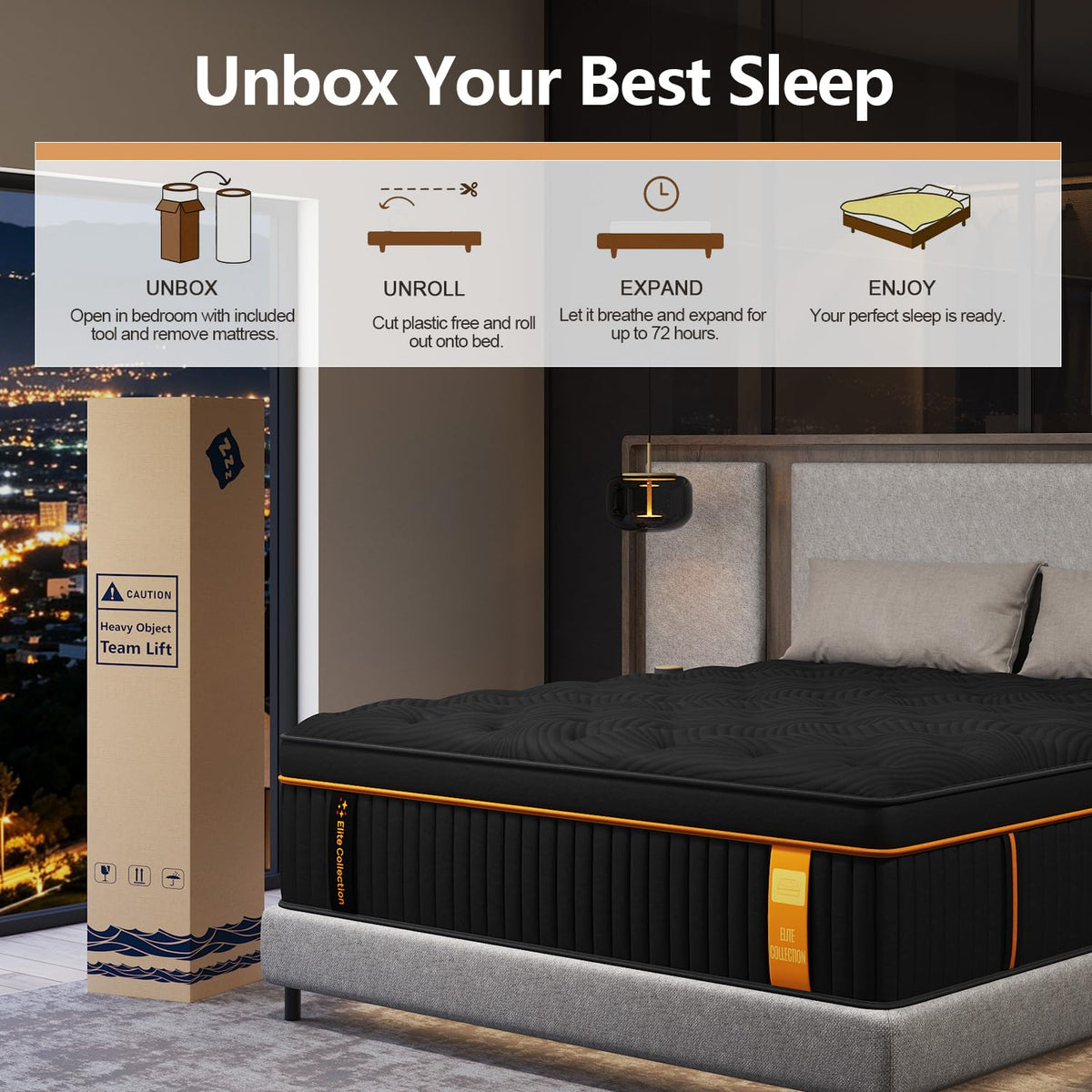 Full Size 14 Inch Hybrid Mattress O4289
