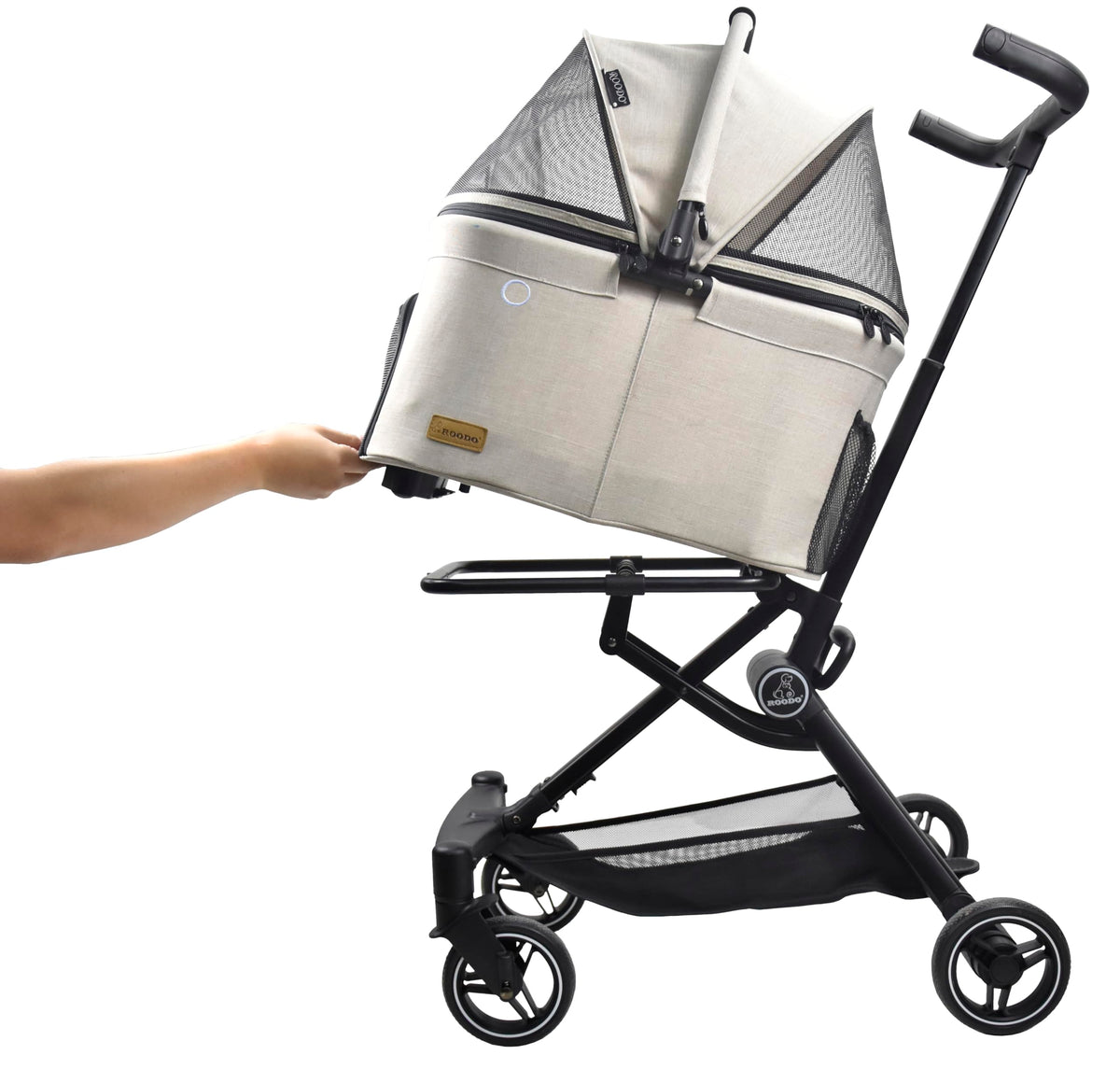 3 in 1 Lightweight Folding Pet Stroller with Detachable Carrier A4789