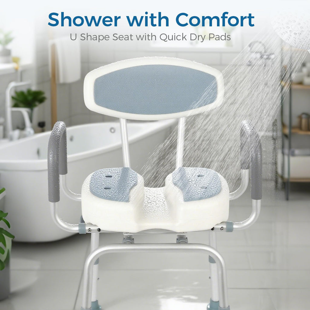 Heavy Duty Shower Chair with Arms and Back T333522