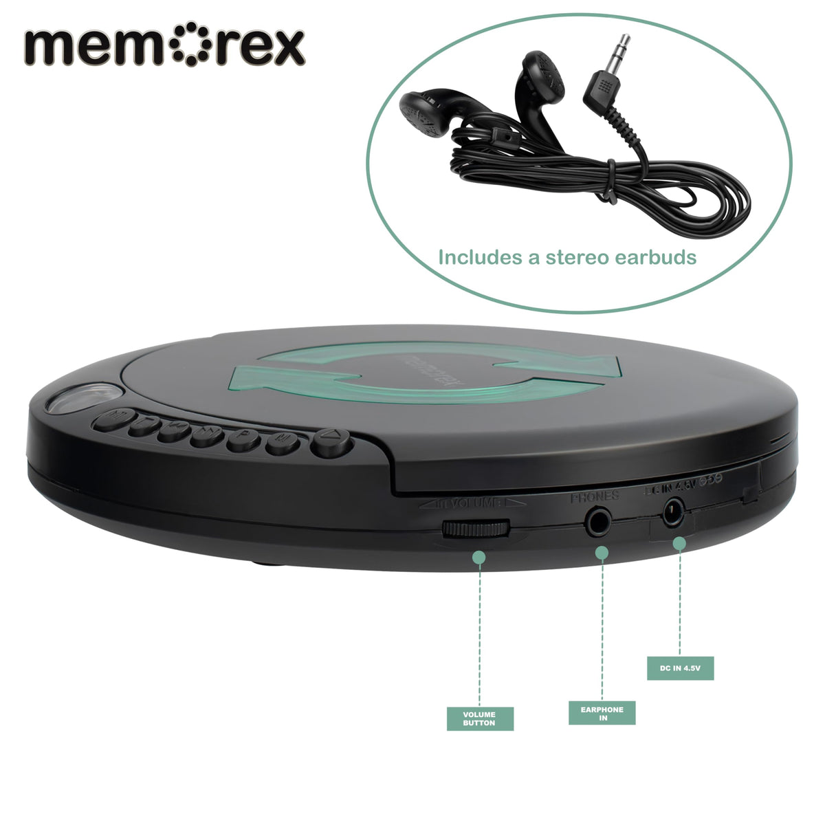 Portable CD Player with Anti-Shock Technology H109730