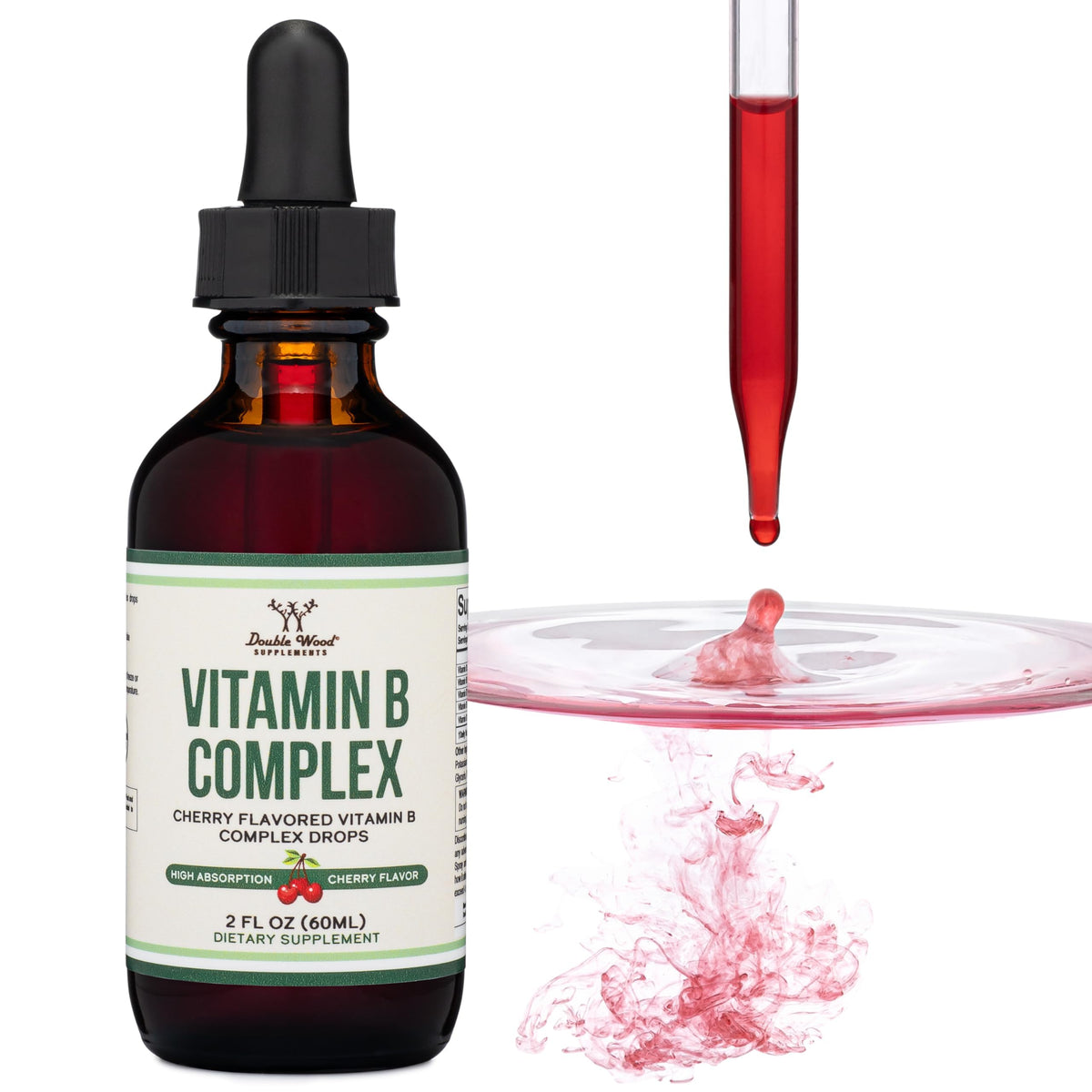 Cherry Flavor Liquid Vitamin B-Complex Drops N75529